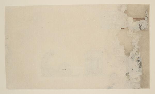 Design for a desk set, Louis C. Tiffany (American, New York 1848–1933 New York), Watercolor, pen and brown ink, and graphite on off-white wove paper [TISSUE PAPER?], American