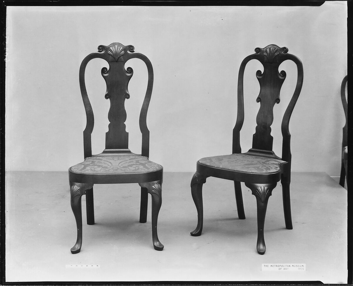 Side chair, Walnut, yellow pine, American 