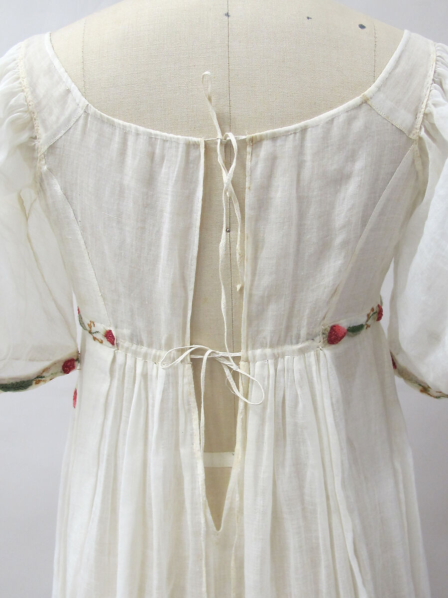 Dress, cotton, wool, metal, French