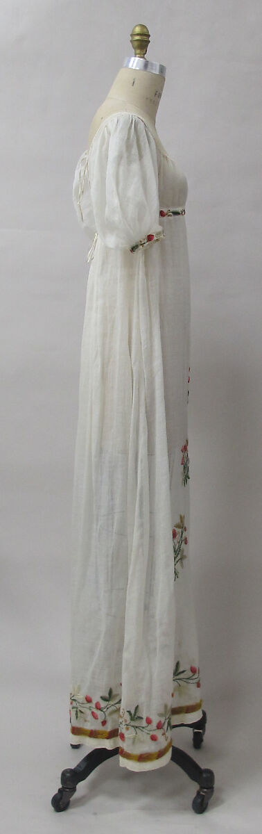 Dress, cotton, wool, metal, French