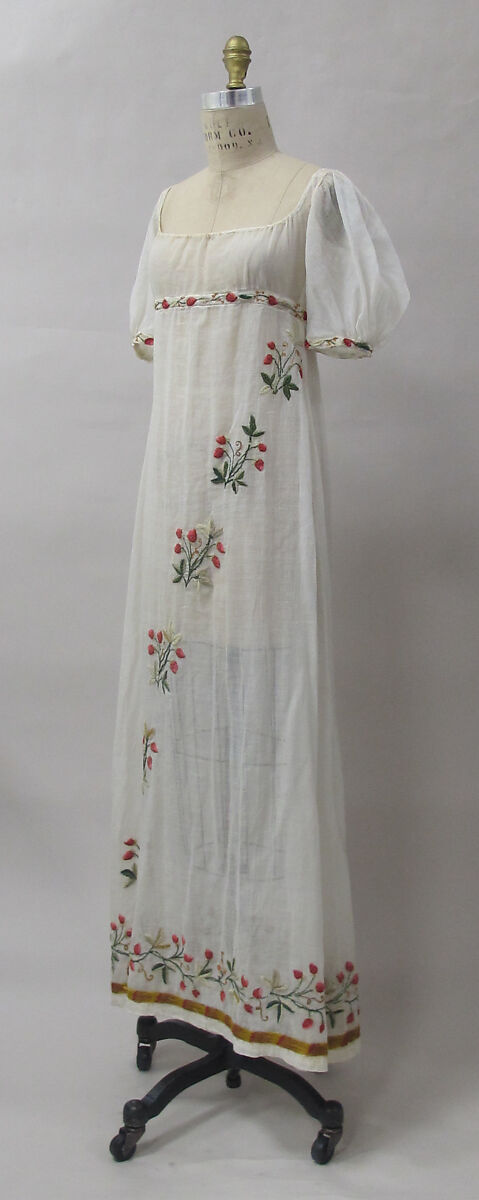 Dress, cotton, wool, metal, French