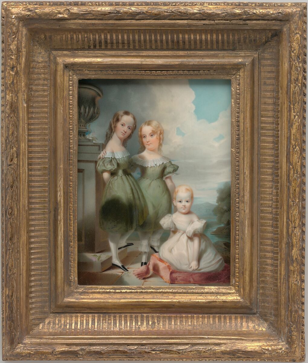 The Children of Homer Ramsdell, Esq., Thomas Seir Cummings (American (born England), Bath 1804–1894 Hackensack, New Jersey), Watercolor on ivory, American 