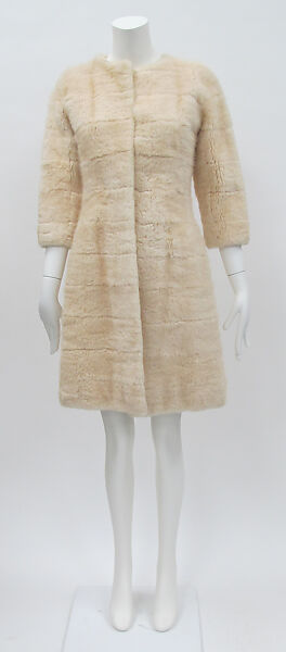 Coat, André Courrèges (French, Pau 1923–2016 Neuilly-sur-Seine), fur, silk, French 
