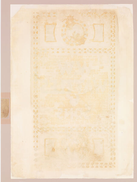 "Mosaic Sign for, Front of Building, W.W. Wattles & Sons, Pittsburgh, Pennsylvania", Louis C. Tiffany (American, New York 1848–1933 New York), Transparent, and opaque watercolor, and graphite on paper, American