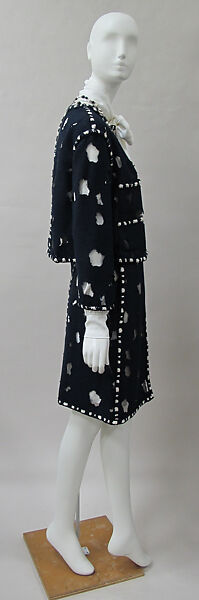 Ensemble, House of Chanel (French, founded 1910), cotton, acrylic, nylon, polyester, leather, metal, French