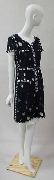 Ensemble, House of Chanel (French, founded 1910), cotton, synthetic, leather, metal, French