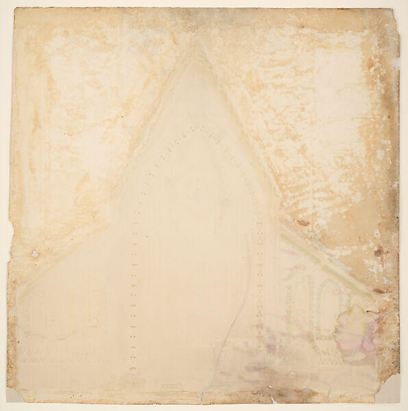 Design for Chancel, Louis C. Tiffany (American, New York 1848–1933 New York), Transparent and opaque watercolor, and graphite on paper, American