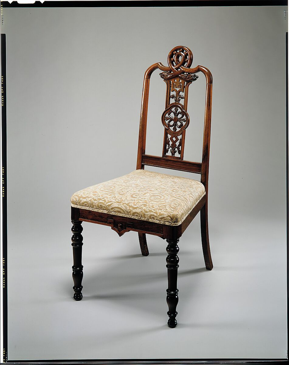 Side Chair, Foster &amp; Lee (active 1858 and later), Rosewood, American 