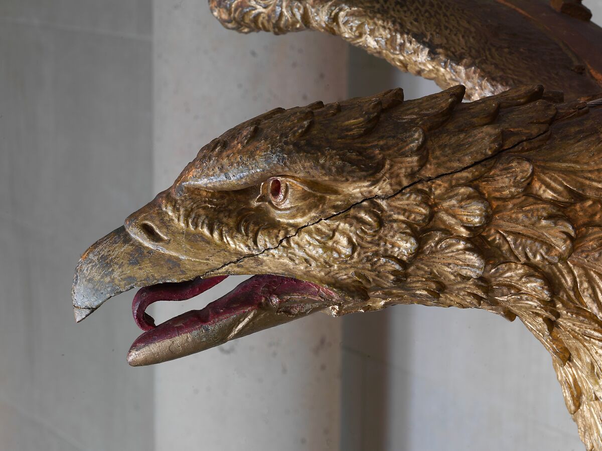 Eagle, William Rush (1756–1833), Carved wood (probably Eastern white pine), gessoed and gilded, and cast iron, painted, American