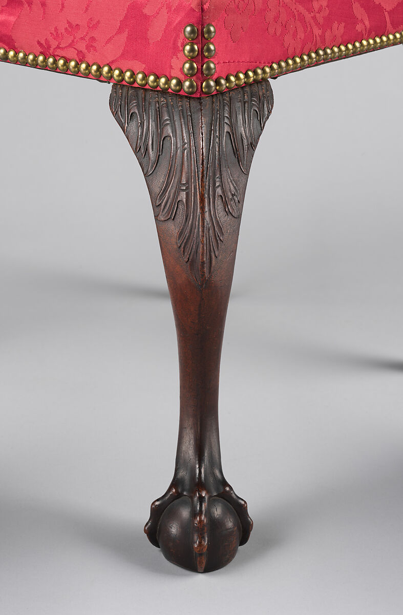 Side chair, Mahogany, maple, white pine; upholstery (modern), American