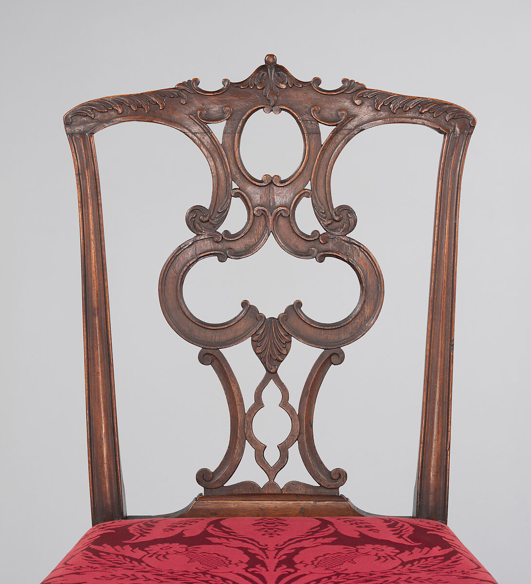 Side chair, Mahogany, maple, white pine; upholstery (modern), American