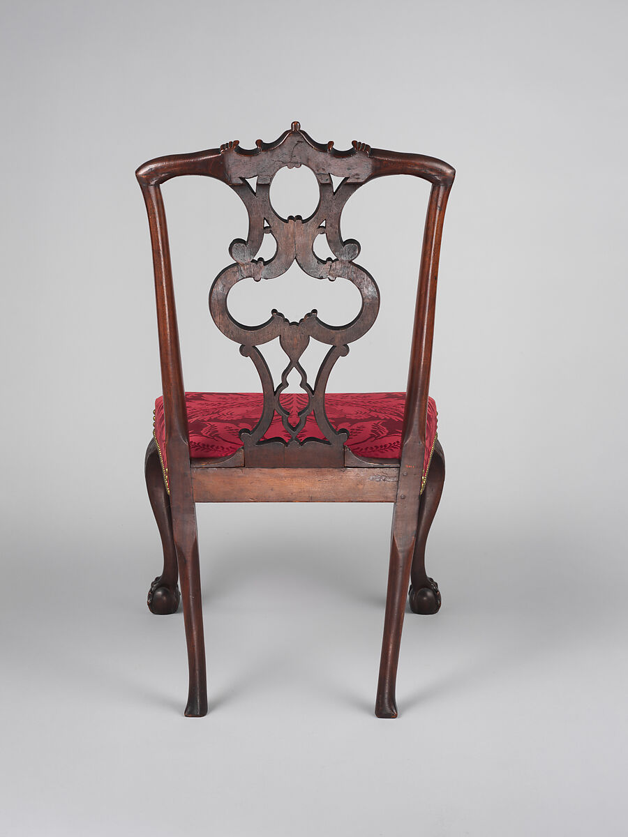 Side chair, Mahogany, maple, white pine; upholstery (modern), American