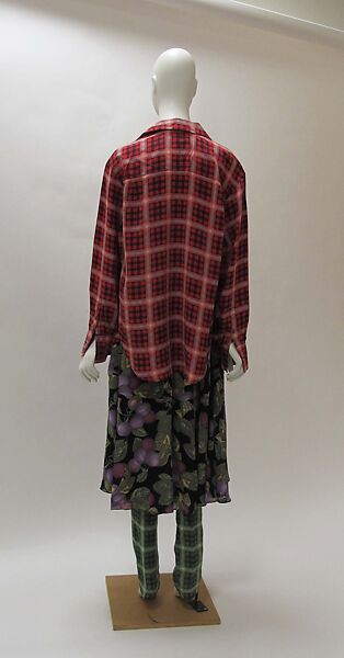 Ensemble, Perry Ellis Sportswear Inc. (American, founded 1978), silk, mother-of-pearl, metal, American