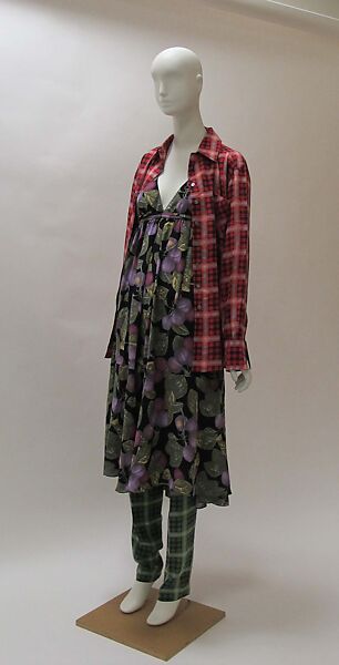 Ensemble, Perry Ellis Sportswear Inc. (American, founded 1978), silk, mother-of-pearl, metal, American