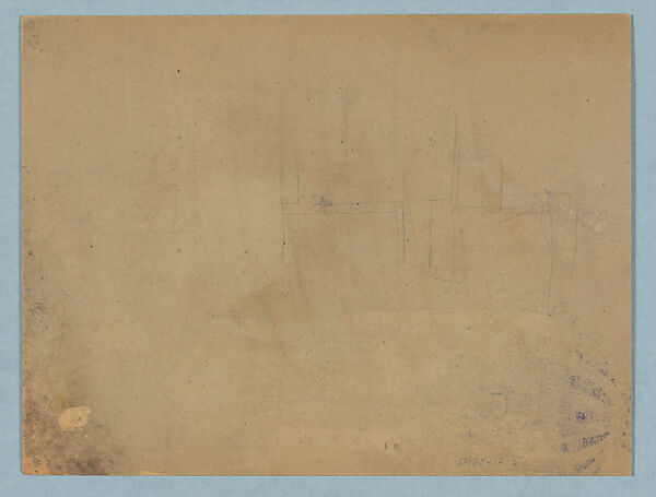 Design for interior fireplace wall, Louis C. Tiffany (American, New York 1848–1933 New York), Watercolor, graphite, and ink on tissue mounted on board., American