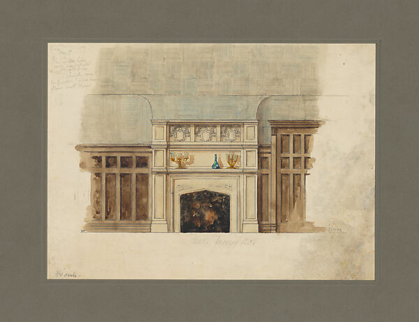 Design for interior fireplace wall
