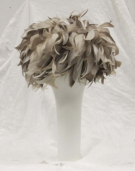 Hat, William J. (American, 1948–1962), feathers, silk, American