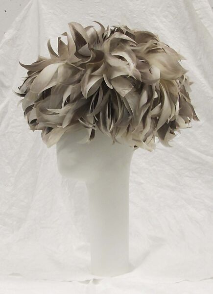 Hat, William J. (American, 1948–1962), feathers, silk, American