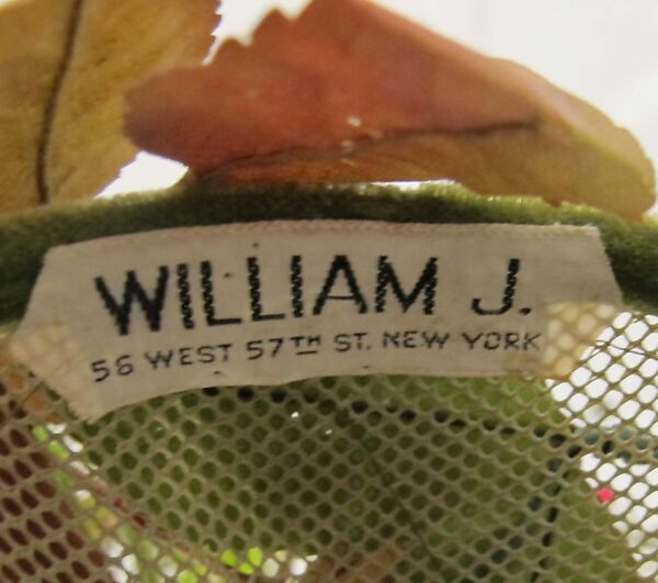 Hat, William J. (American, 1948–1962), (a) synthetic, (b) metal, straw, American