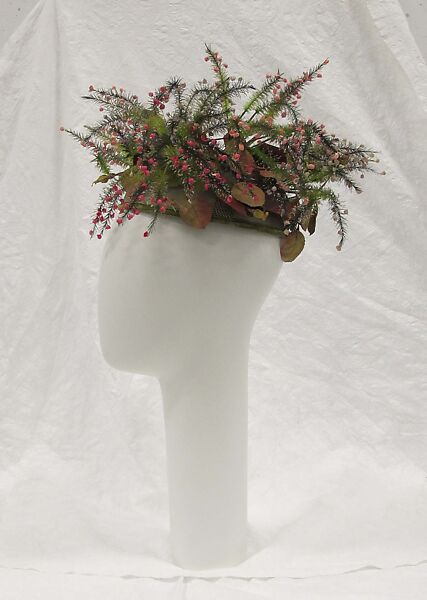 Hat, William J. (American, 1948–1962), (a) synthetic, (b) metal, straw, American