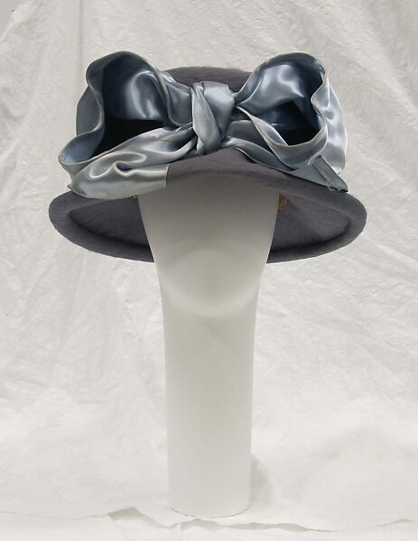 Hat, William J. (American, 1948–1962), synthetic, silk, American 