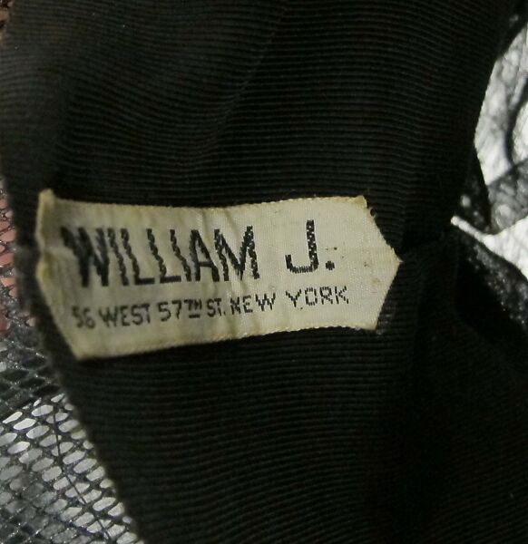 Hat, William J. (American, 1948–1962), synthetic, American