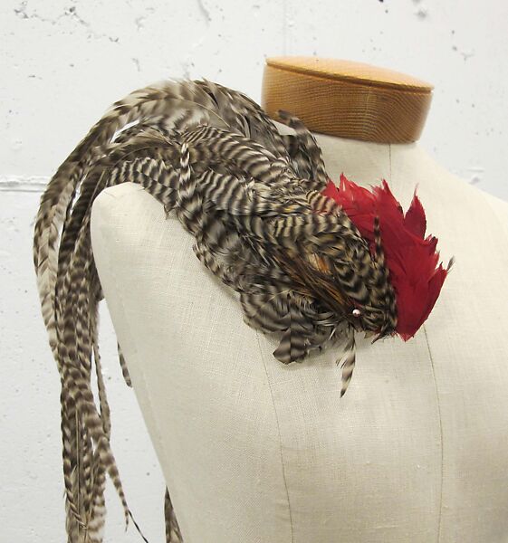 Pin, William J. (American, 1948–1962), feathers, cotton, metal, American