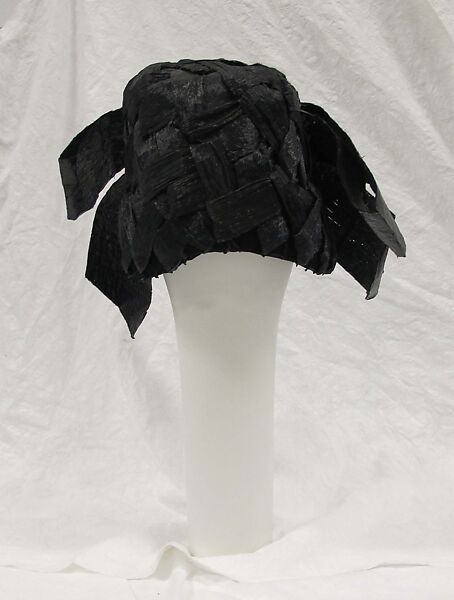 Hat, William J. (American, 1948–1962), straw, synthetic, metal, American