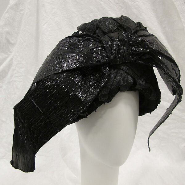 Hat, William J. (American, 1948–1962), straw, synthetic, metal, American