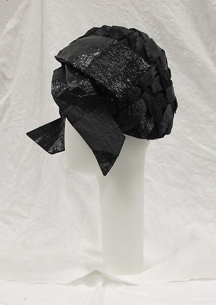 Hat, William J. (American, 1948–1962), straw, synthetic, metal, American