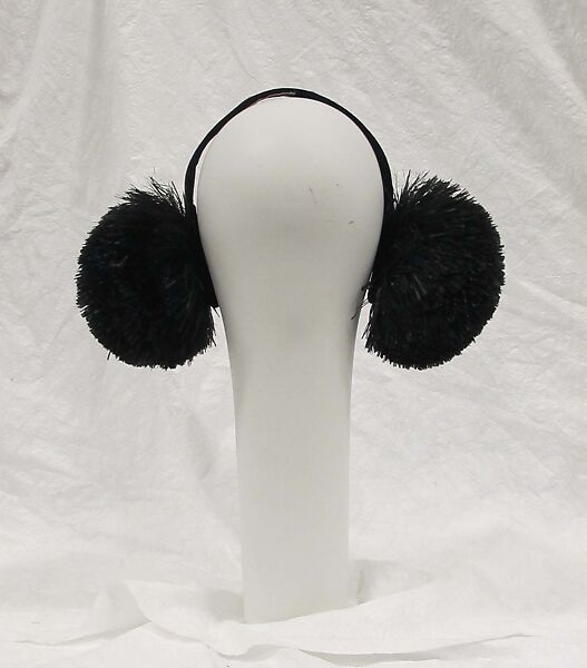 Ear muffs, William J. (American, 1948–1962), synthetic, silk, American