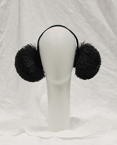 Ear muffs, William J. (American, 1948–1962), synthetic, silk, American 