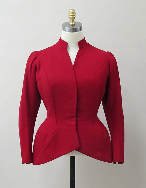 Jacket, Charles James (American, born Great Britain, 1906–1978), wool, American 