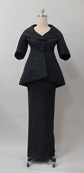 Evening suit, Charles James (American, born Great Britain, 1906–1978), rayon/cotton, American