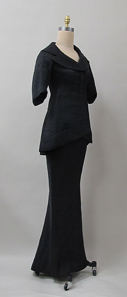 Evening suit, Charles James (American, born Great Britain, 1906–1978), rayon/cotton, American
