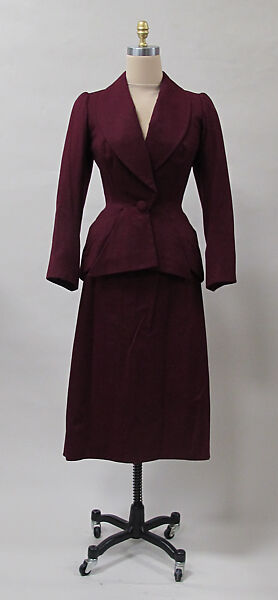 Suit, Charles James (American, born Great Britain, 1906–1978), wool, American 