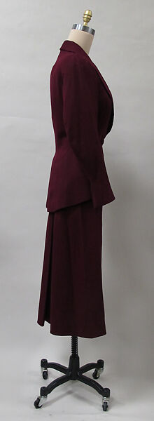 Suit, Charles James (American, born Great Britain, 1906–1978), wool, American