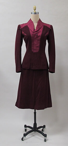 Suit, Charles James (American, born Great Britain, 1906–1978), wool, American 