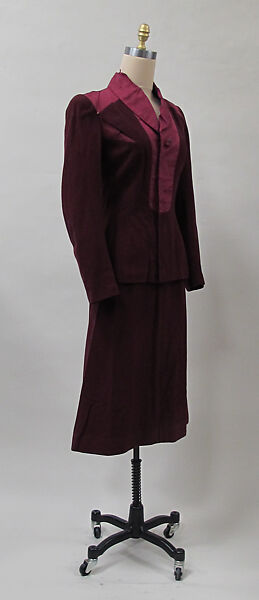 Suit, Charles James (American, born Great Britain, 1906–1978), wool, American
