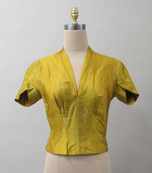 Blouse, Charles James (American, born Great Britain, 1906–1978), silk, American 