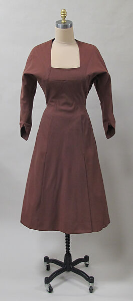 Dress, Charles James (American, born Great Britain, 1906–1978), wool, American 