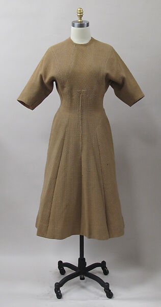 Dress, Charles James (American, born Great Britain, 1906–1978), wool, American 