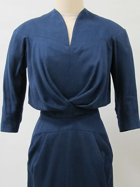 Dress, Charles James (American, born Great Britain, 1906–1978), wool, American