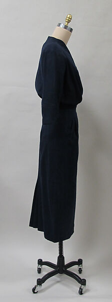 Dress, Charles James (American, born Great Britain, 1906–1978), wool, American