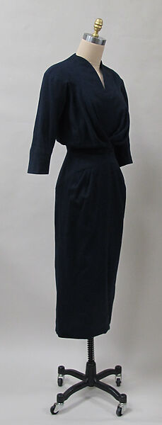 Dress, Charles James (American, born Great Britain, 1906–1978), wool, American