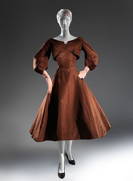 Cocktail dress, Charles James (American, born Great Britain, 1906–1978), silk, American 