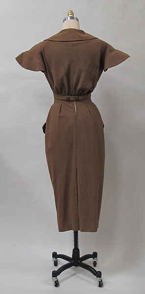 Dress, Charles James (American, born Great Britain, 1906–1978), wool, American