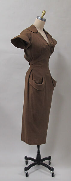 Dress, Charles James (American, born Great Britain, 1906–1978), wool, American