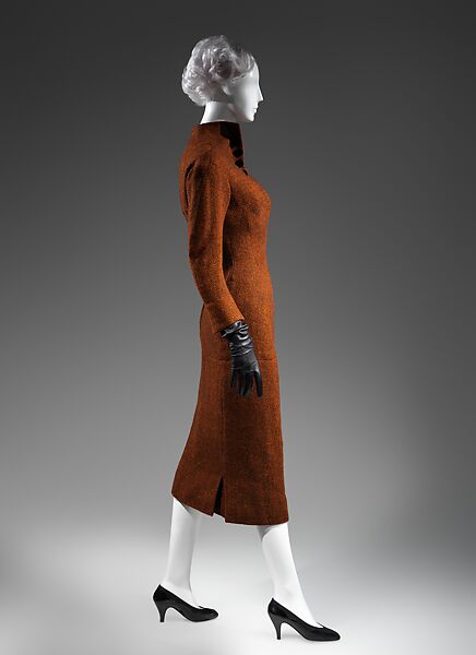 Dress, Charles James (American, born Great Britain, 1906–1978), wool, American