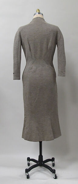 Dress, Charles James (American, born Great Britain, 1906–1978), wool, silk, American
